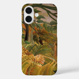 Coques iPhone 16 Tigre dans une tempête tropicale par Henri Roussea