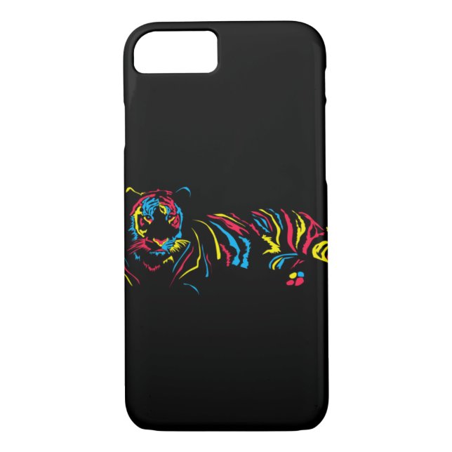 Coques Case-Mate iPhone Tigre d'arc-en-ciel (Dos)