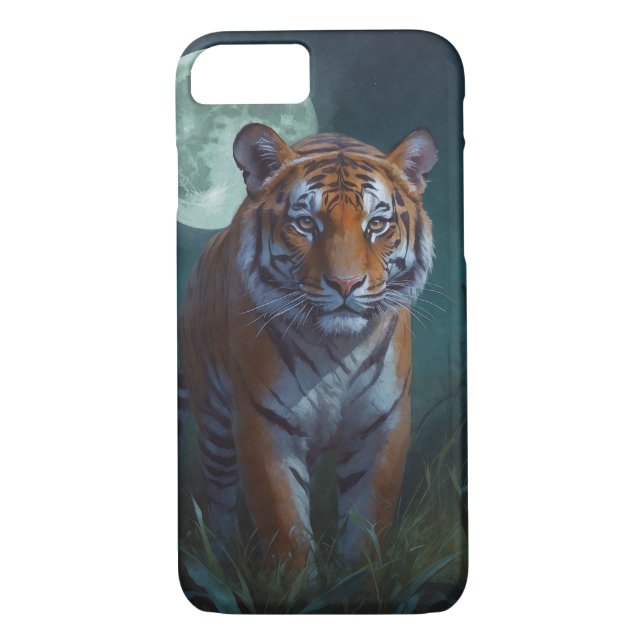 Coques Case-Mate iPhone Tigre et Pleine lune (Dos)
