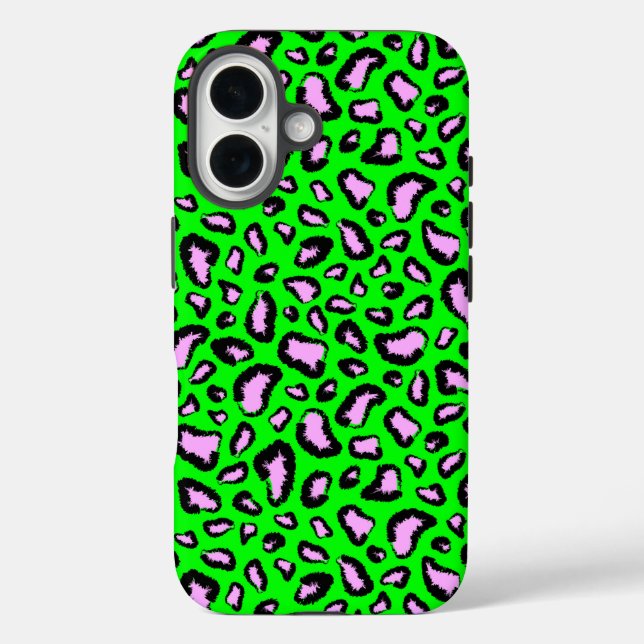 Coques Case-Mate iPhone Tigre vert rose (Verso)
