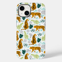 Tigres et Feuilles tropicaux Motifs