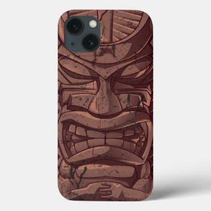iPhone 13 Coque Tiki Statue en bois Totem Sculpture
