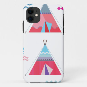 Coque iPhone 11 tipi rose