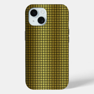 Coque Pour iPhone 15 Tissage métal or haute fréquence