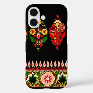 Coque Pour iPhone 16 Tissu de coton indien