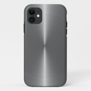 Coque Case-Mate Pour iPhone Tissu gris argent métallique en acier inoxydable l