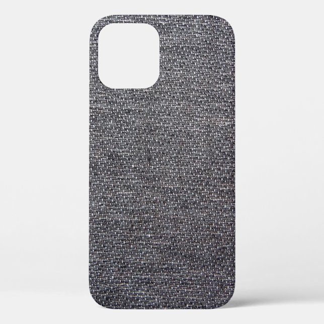 Coques Case-Mate iPhone tissu gris noir (Verso)