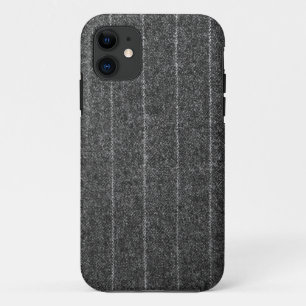 Coque Case-Mate Pour iPhone Tissu noir gris rayé gris gris rayé