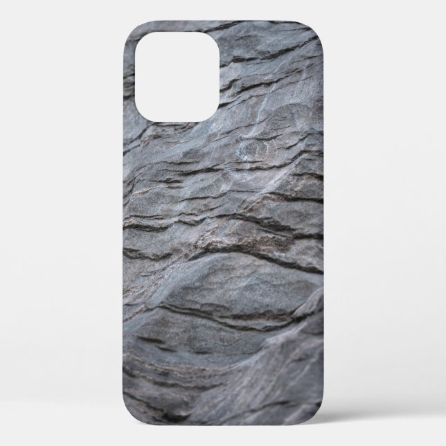 Coques Case-Mate iPhone Tissu rayé noir et gris (Verso)