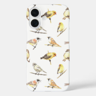Coque Pour iPhone 16 Tit birds motif