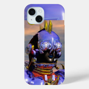 Coque Pour iPhone 15 TITAN CYBORG, Blue Gem Science Fiction, Scifi