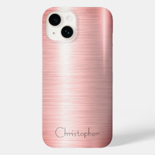 Coque Pour iPhone 14 Titane bronze acier inoxydable Imprimer iphone 15