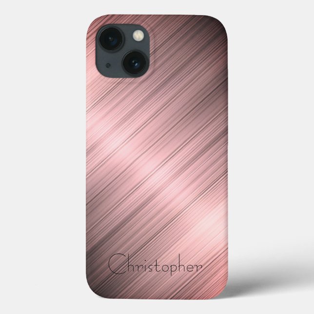 Coques Case-Mate iPhone Titane bronze acier inoxydable Imprimer iphone 15 (Verso)