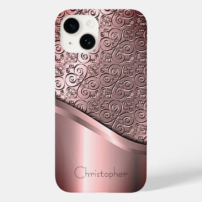 Coques Case-Mate iPhone Titane bronze poli Iphone métallique 15 (Verso)