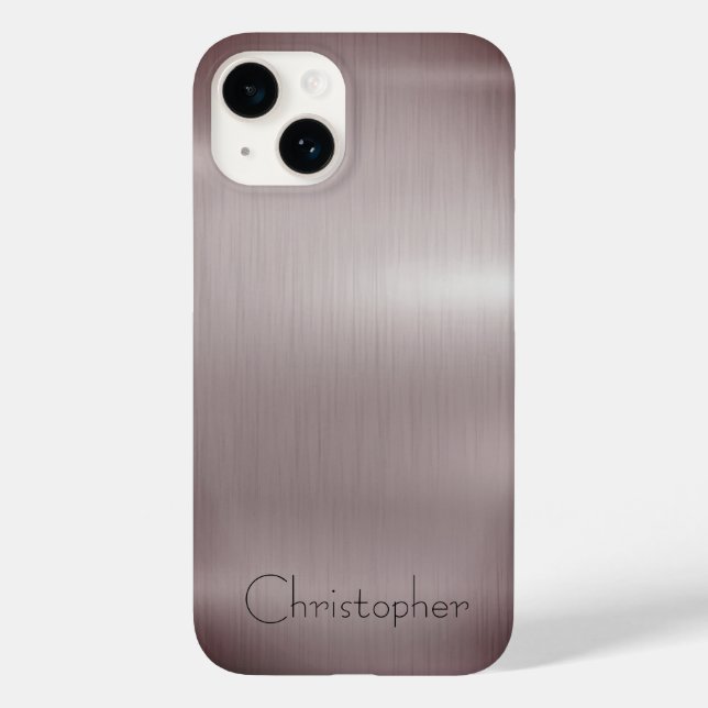 Coques Case-Mate iPhone Titane Brown acier inoxydable Imprimer iphone 15 (Verso)