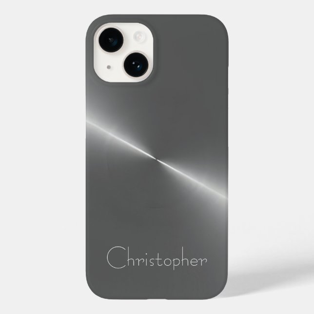 Coques Case-Mate iPhone titane poli argent radial et métallique 15 (Verso)