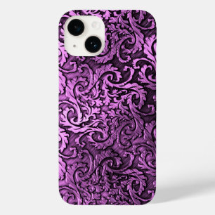 Coque Pour iPhone 14 Titane Polis rose radial métal iphone 15