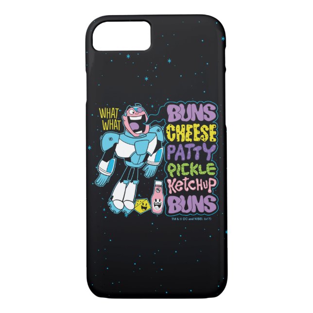 Coques Case-Mate iPhone Titans Ados, allez ! | Cyborg Burger Rap (Dos)