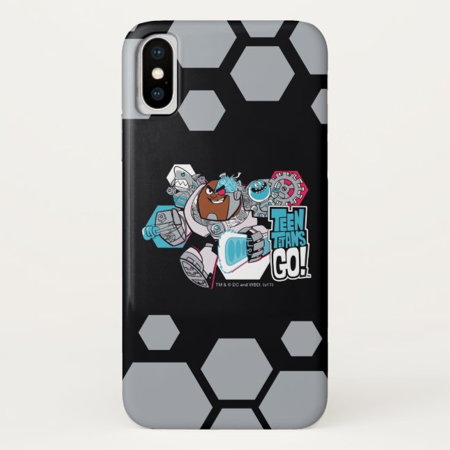 Coques Case-Mate iPhone Titans Ados, allez ! | Graphique Arsenal de Cyborg (Dos)
