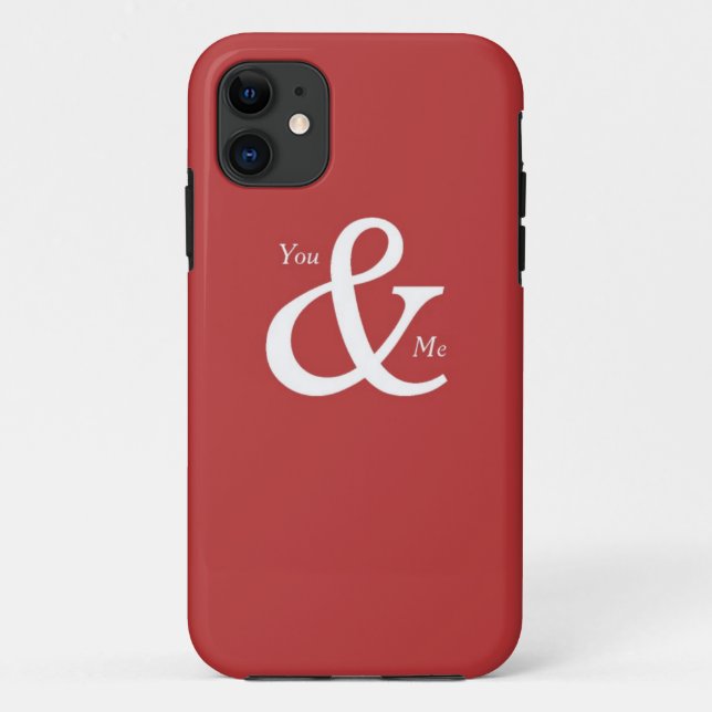 Coques Case-Mate iPhone Toi et moi en rouge, Amour (Dos)