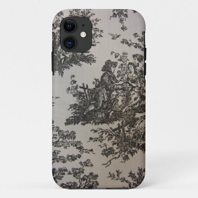 Coques Case-Mate iPhone Toile dans noir et le blanc (Dos)