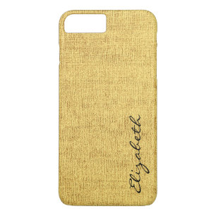 Coque iPhone 7 Plus Toile Jaune Élégante