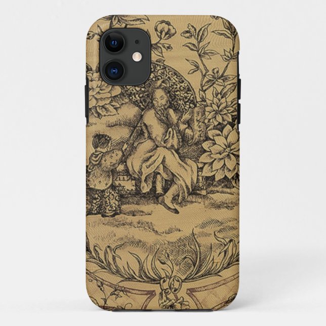 Coques Case-Mate iPhone Toile - Taupe (Dos)