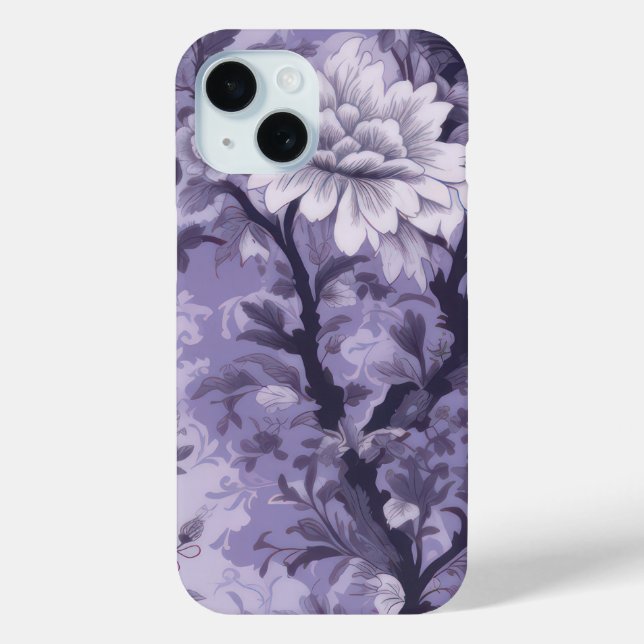 Coques Case-Mate iPhone Toile violette de Fleur (Verso)