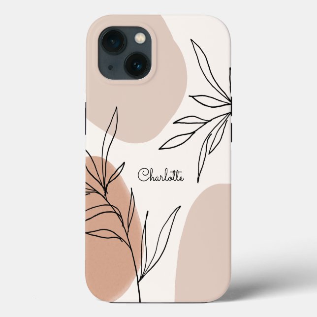 Coques Case-Mate iPhone Tonalité de la Terre botanique éclaboussant avec l (Verso)