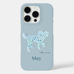 Coques iPhone 16 Pro Tondeuse Blue Caniche Cadeau personnalisé pour m