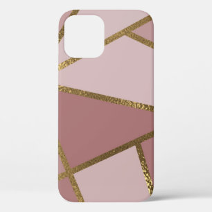 Case-Mate iPhone Case Tons de Mauve rose et or bronze glam géométrique