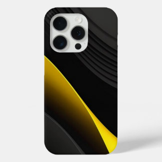 Coque iPhone 15 Pro Tons Jaune Carré de moutarde Liquide moderne