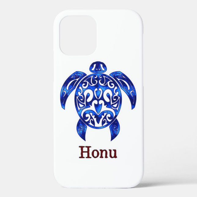 Coques Case-Mate iPhone Tortue de mer Hawaïenne de la tribu bleu océanique (Verso)