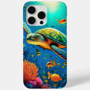 Coque iPhone 15 Pro Max Tortue de mer Océan Marine Vie Plage Nature Animau