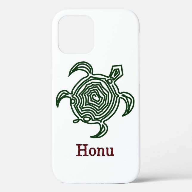 Coques Case-Mate iPhone Tortue de mer tribale hawaïenne en vert (Verso)