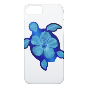 Coques Pour iPhone Tortue et ketmie bleues de Honu