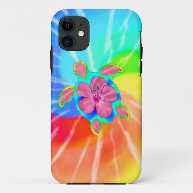 Coques Case-Mate iPhone Tortue et ketmie tropicales de Honu (Dos)