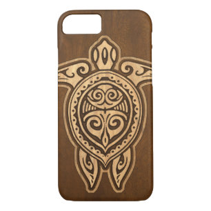 Etui iPhone Case-Mate Tortue hawaïenne en bois de Faux d'Uhane Honu