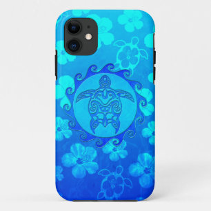 Coque Case-Mate Pour iPhone Tortue tribale bleue Sun