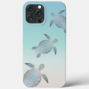 Case-Mate iPhone Case Tortues argentées Turquoise Côtière Maritime 