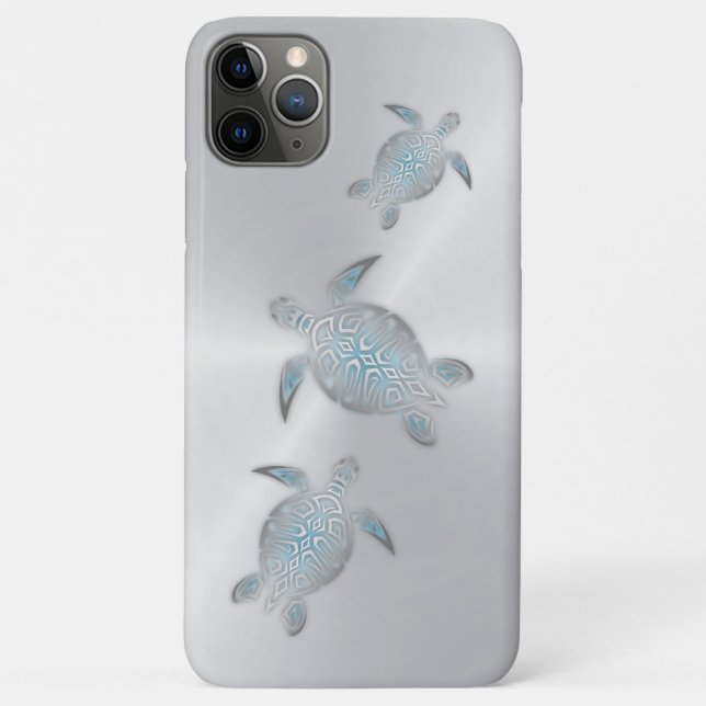 Coques Case-Mate iPhone Tortues marines argentées Côte maritime (Dos)