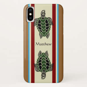 Coque iPhone X Tortues tribales