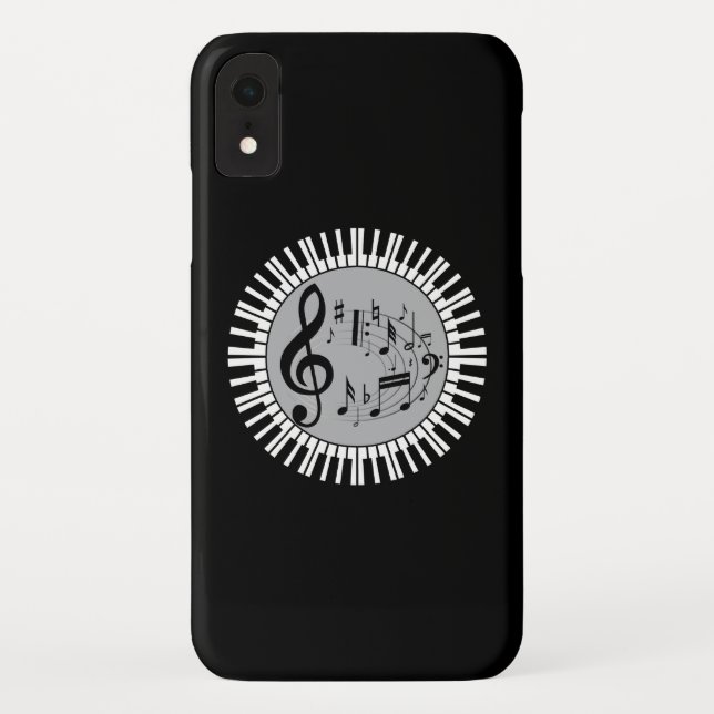 Coques Case-Mate iPhone Touches De Piano Circulaire Et Notes De Musique (Dos)