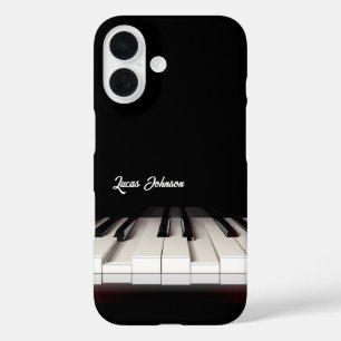 Coque Pour iPhone 16 Touches de piano noir et blanc   Cadeaux de fans d