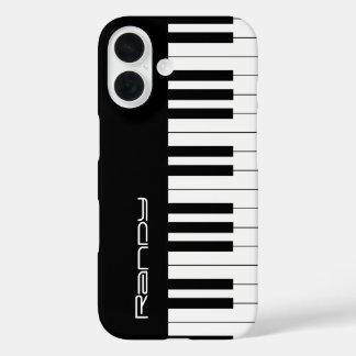 Coque Pour iPhone 16 Touches de piano noir et blanc | Cadeaux de fans d