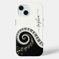 Touches de piano noir et blanc Notes de musique Mo