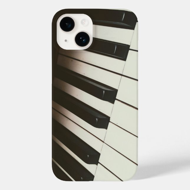 Coques Case-Mate iPhone Touches de piano - Photographie noir et blanc élég (Verso)