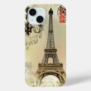 Coque Pour iPhone 15 tour chic paris girly eiffel