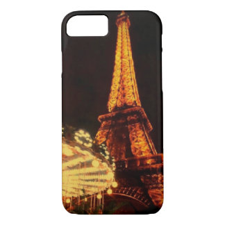 Coque iPhone 7 Tour Eiffel après l'obscurité