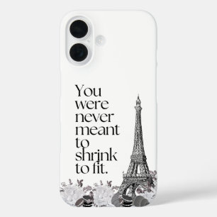 Coque Pour iPhone 16 Tour Eiffel de Paris Art mural de citation motivat